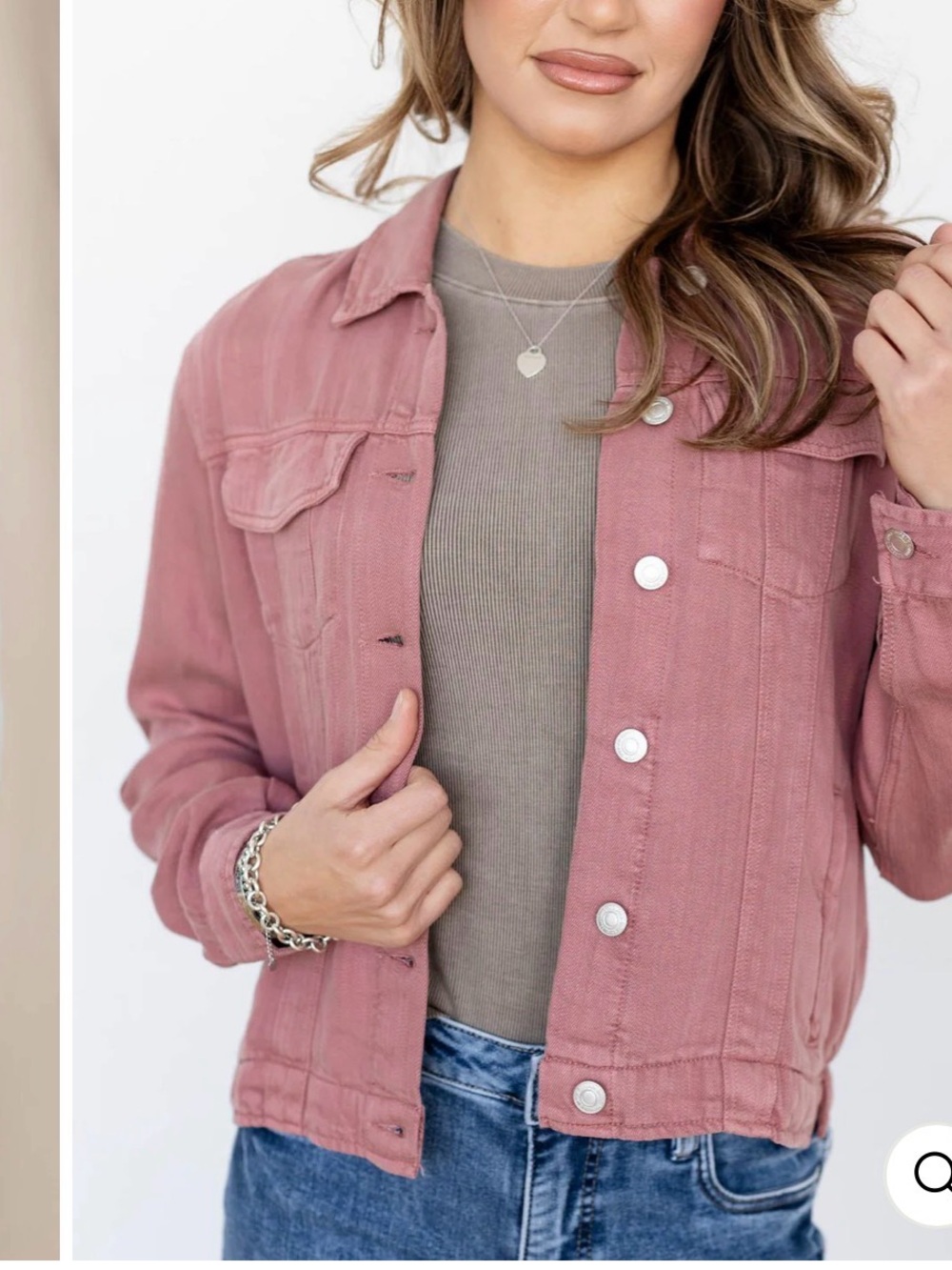 THREAD + SUPPLY Womens Dusty Rose mauve soft wash Jacket